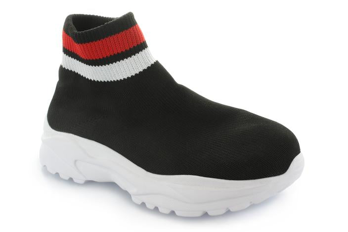HOO Jules Stripe High Top Black