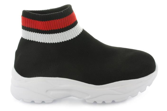 HOO Jules Stripe High Top Black