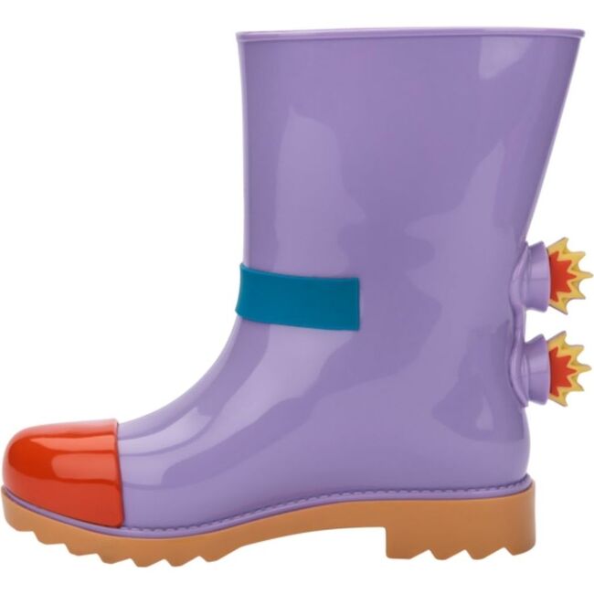 Mini Melissa Kids Rainboot + Fabula, Caramel & Lilac & Red