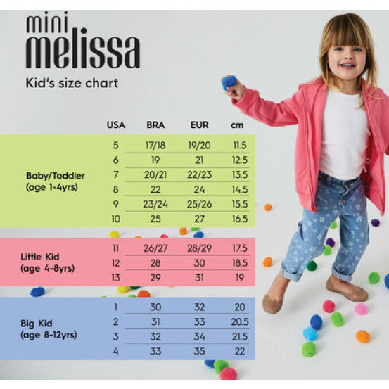Mini Melissa Girls Pink and Green Mini Rain Boot + Fabula BB