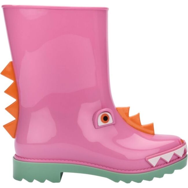 Mini Melissa Girls Pink and Green Mini Rain Boot + Fabula BB