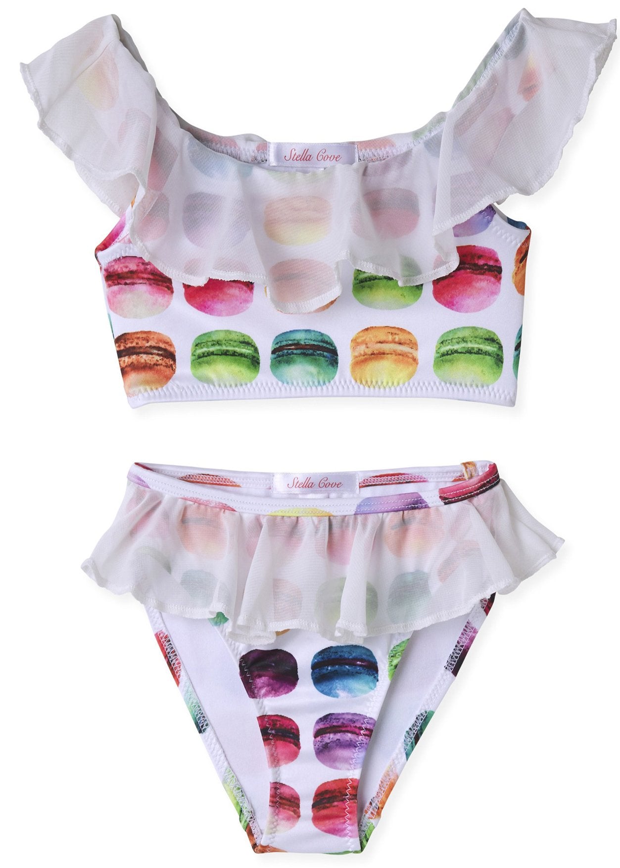 Macaroon Drape Bikini with Chiffon