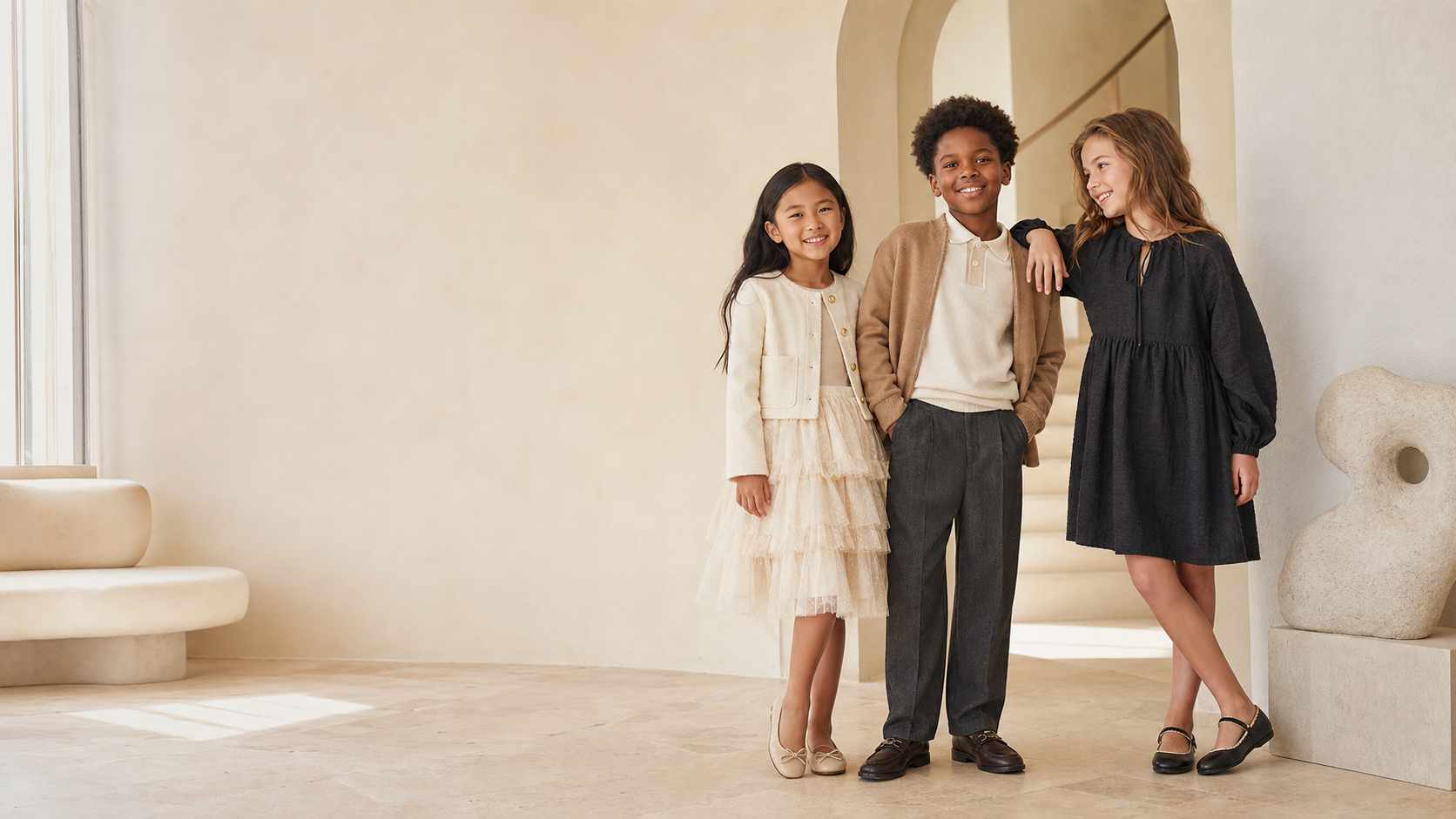 Stylish children wearing Clay fashion